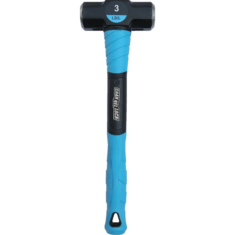Channellock 34989 3 Lb. Steel Head Engineer's/Drilling Hammer with Fiberglass Handle