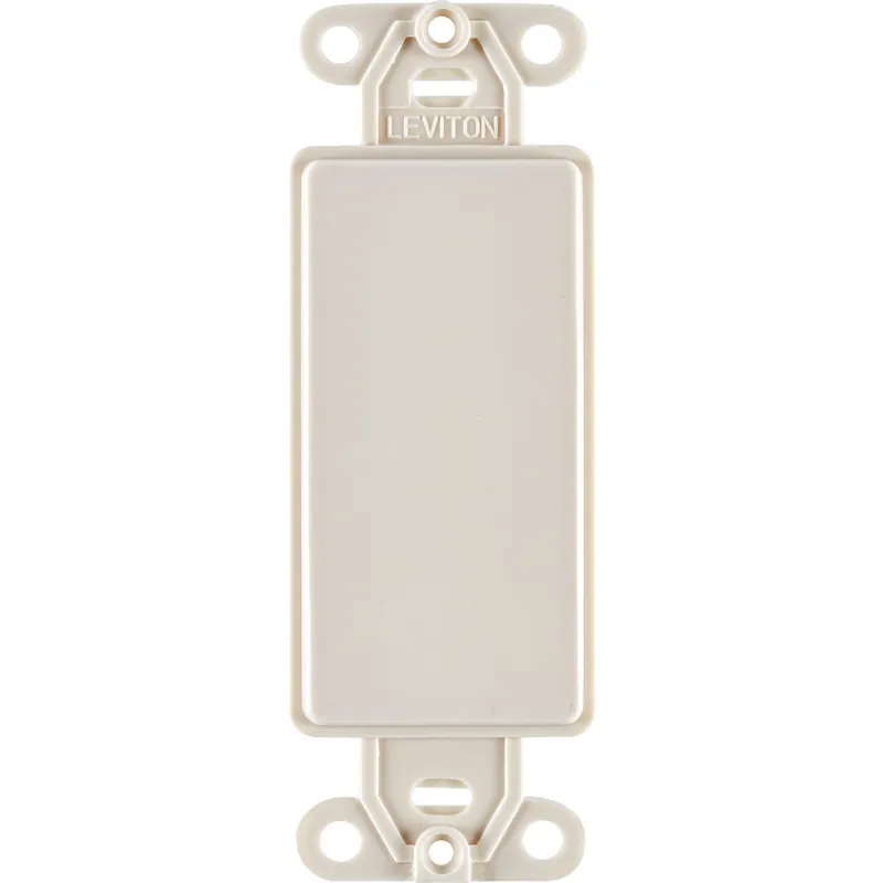 Leviton 028-80414-00T Decora QuickPort Light Almond Blank Wall Plate Insert