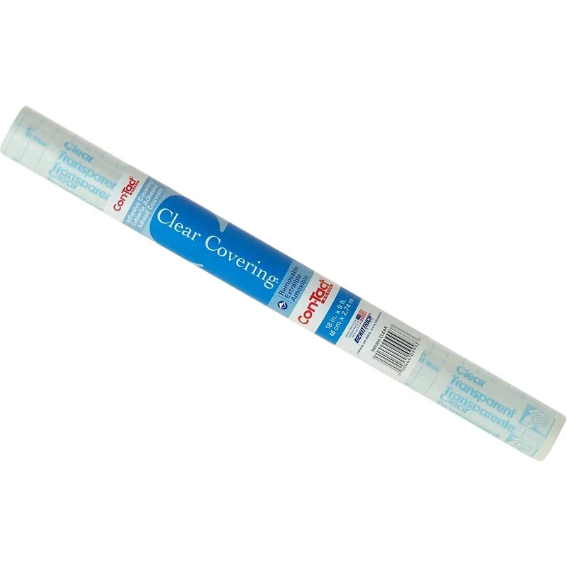 Con-Tact 09F-C9993-01 Clear Cover 18 In. x 9 Ft. Transparent Self-Adhesive Liner
