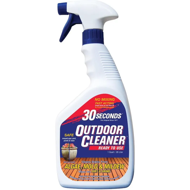 30 seconds 1Q30S 6P Outdoor Cleaner 1 Qt Ready To Use Trigger Spray Algae Mold Mildew Stain Remover