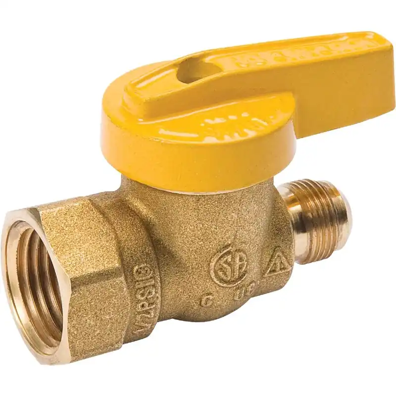 ProLine 117-592 9/16 In. x 1/2 In. x 9/16-24 Fine Flare Forged Brass Gas Valve