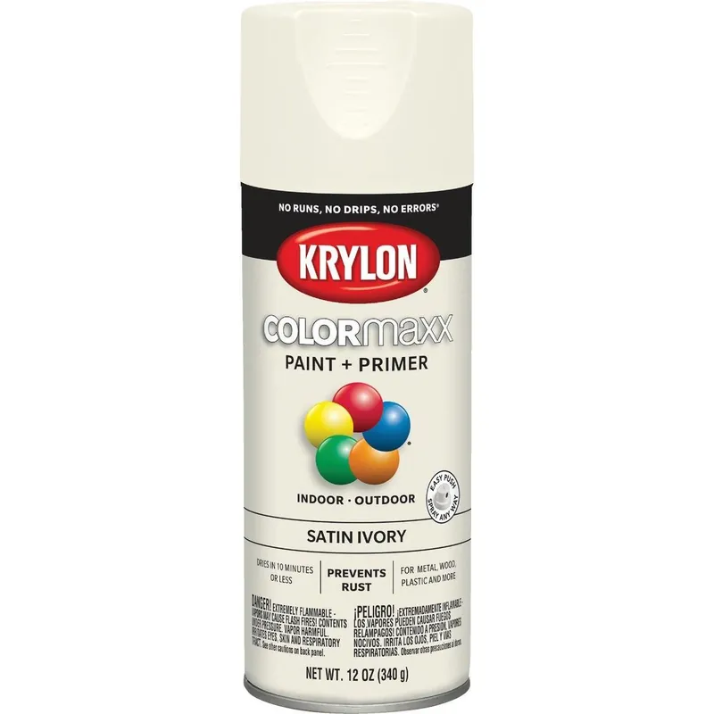 Krylon K05567007 ColorMaxx 12 Oz. Satin Spray Paint Ivory
