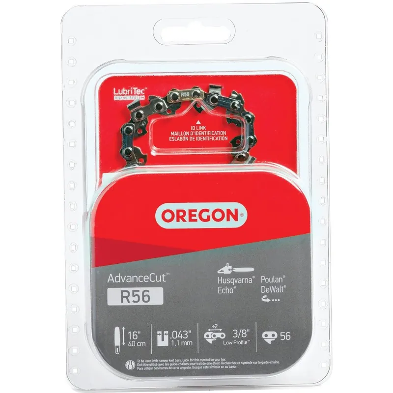 Oregon Cutting R56 AdvanceCut LubriTec 16 In. 3/8 In. Low Profile 56 Link Chainsaw Chain