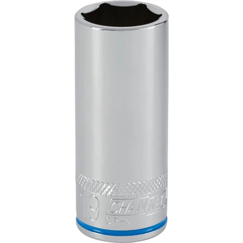 Channellock 389374 3/8 In. Drive 19 mm 6-Point Deep Metric Socket