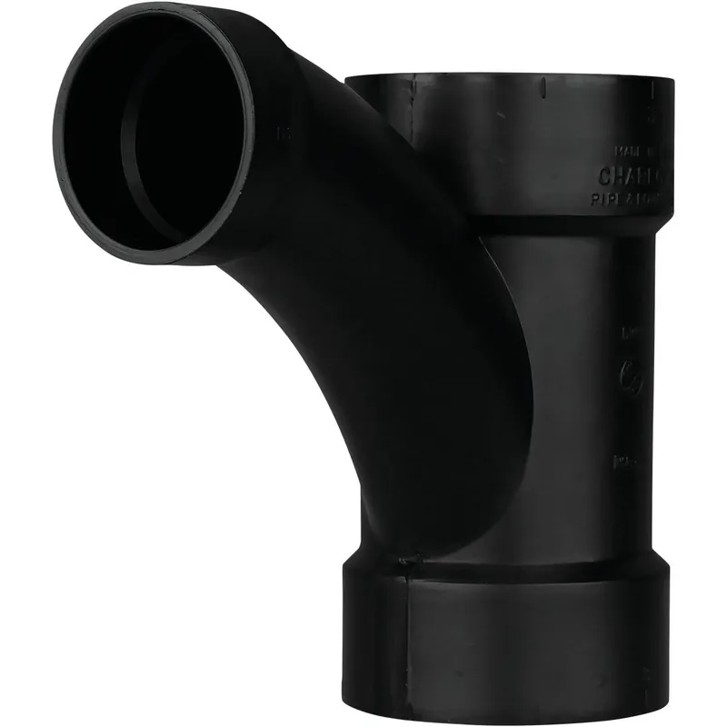 Charlotte Pipe ABS005021400HA Hub x Hub x Hub Reducing Long Turn ABS Wye