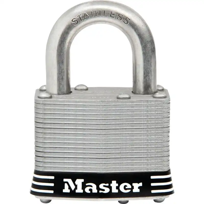 Master Lock 5SSKADHC Keyed Padlock 2 In. Laminated Stainless Steel with 1 In. Shackle