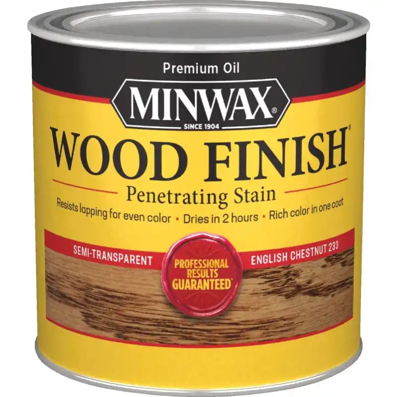 Minwax 223304444 Wood Finish Penetrating Stain English Chestnut 1/2 Pt.