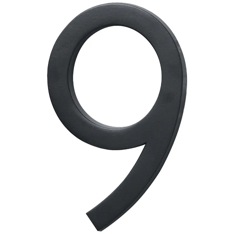 Hy-Ko FM-6/9 Hy-Ko Architectural Series 6 In. Satin Black House Number Nine