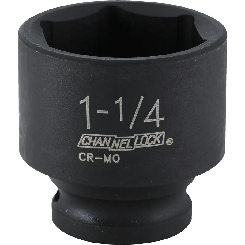 Channellock 313823 1/2 In. Drive 1-1/4 In. 6-Point Shallow Standard Impact Socket