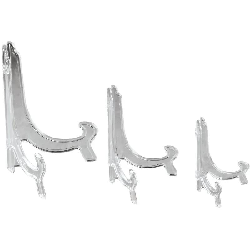 Tripar 32-1201 3 In. to 6 In. 90 Degree Clear Acrylic Plate Stand