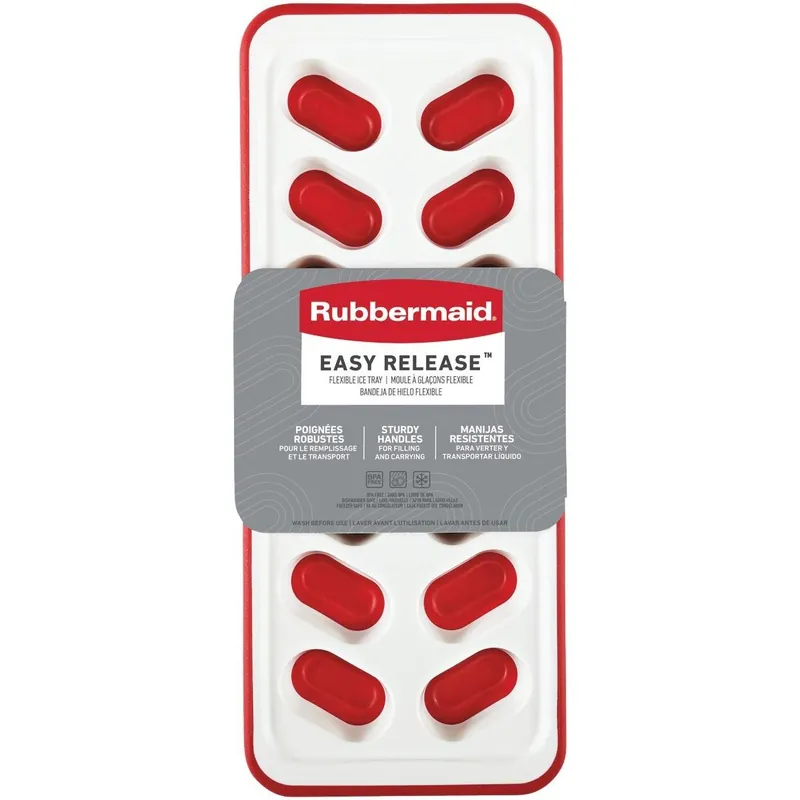 Rubbermaid 2122588 Easy Release Flexible Dual-Material Ice Cube Tray