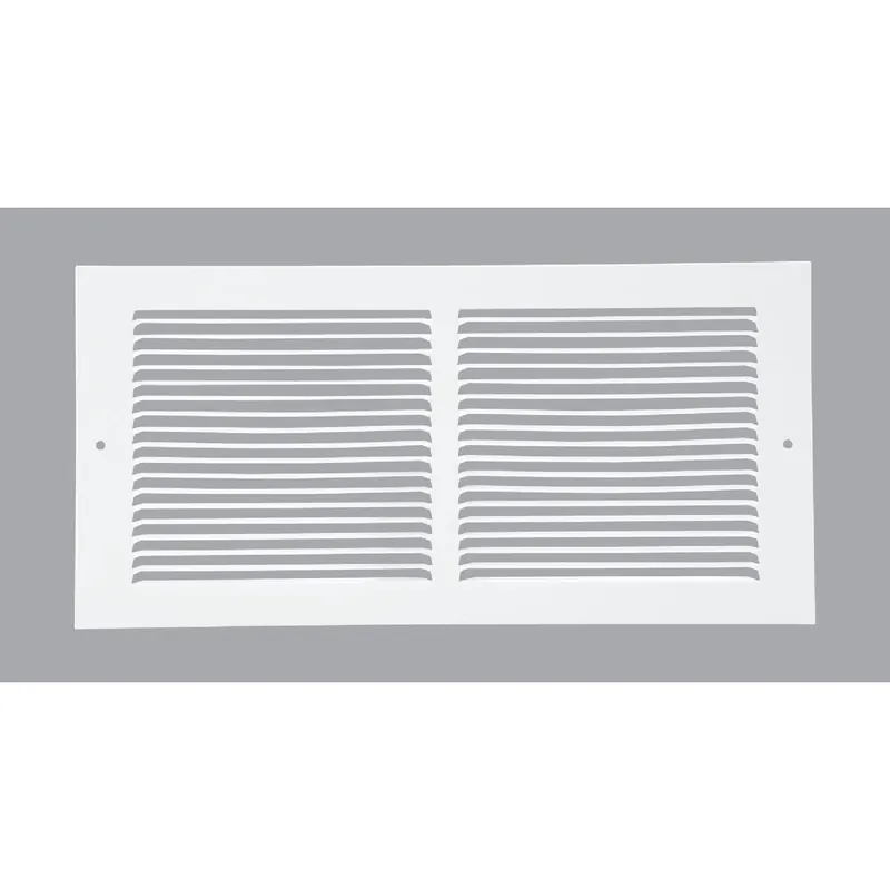 Home Impressions BBGT1406WH 6 In. x 14 In. White Steel Baseboard Grille