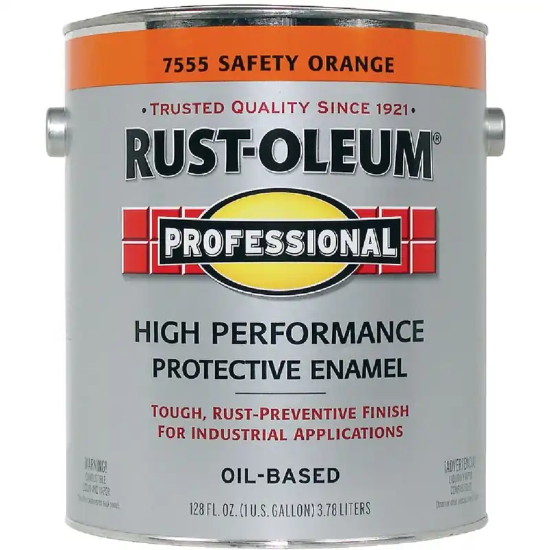 Rust-Oleum 303091 Professional Oil-Based Gloss VOC Formula Rust Control Enamel Safety Orange 1 Gal.