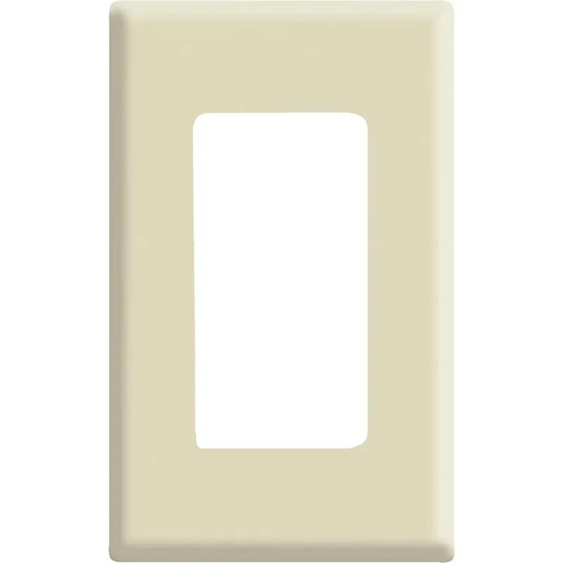 Leviton C41-80301-00I Decora Plus 1-Gang Poly Carbonate Screwless Decorator Wall Plate Ivory
