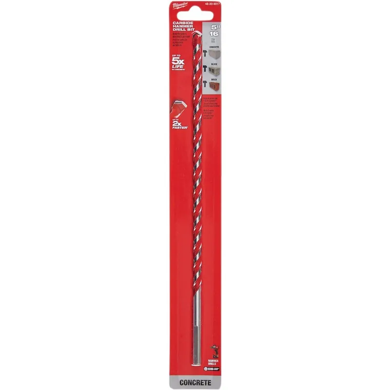 Milwaukee 48-20-9017 SHOCKWAVE 5/16 In. x 12 In. Carbide Masonry Drill Bit