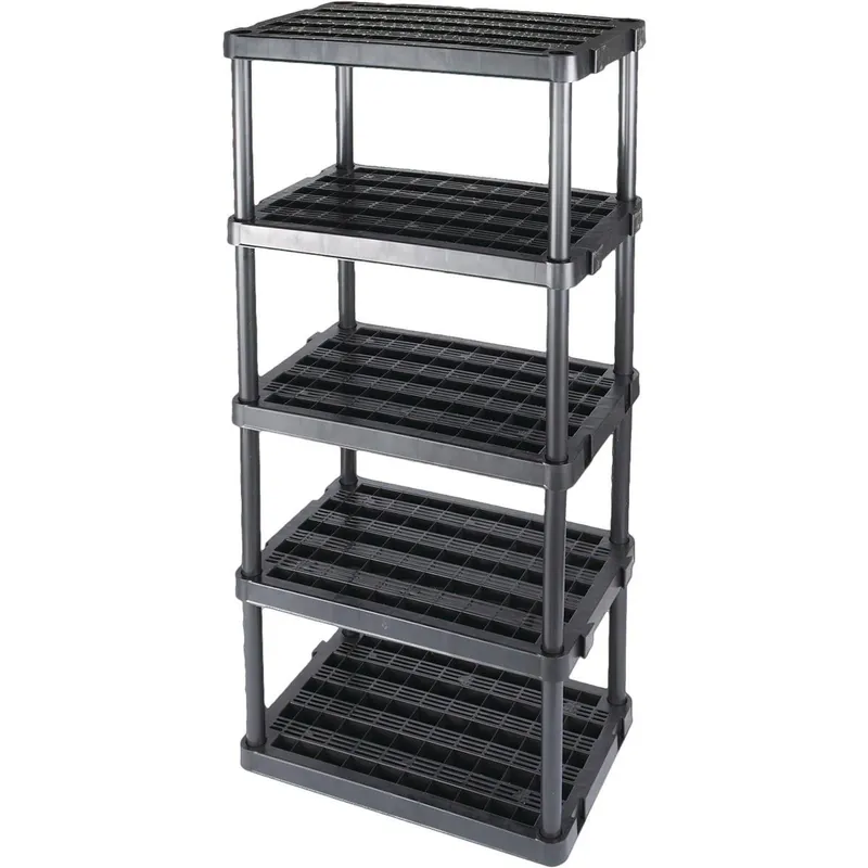 Gracious Living 91003MAXIT-1C-16 5 Shelf Extra Large Heavy Duty Black Ventilated Unit