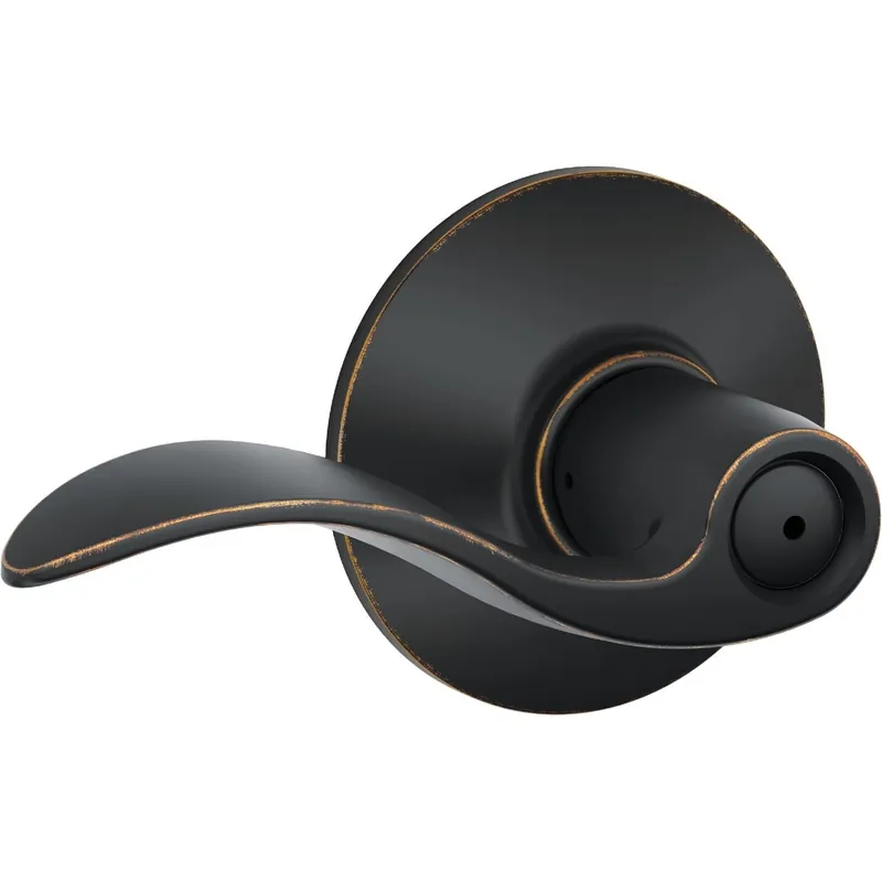 Schlage F40VACC716 Aged Bronze Accent Privacy Door Lever