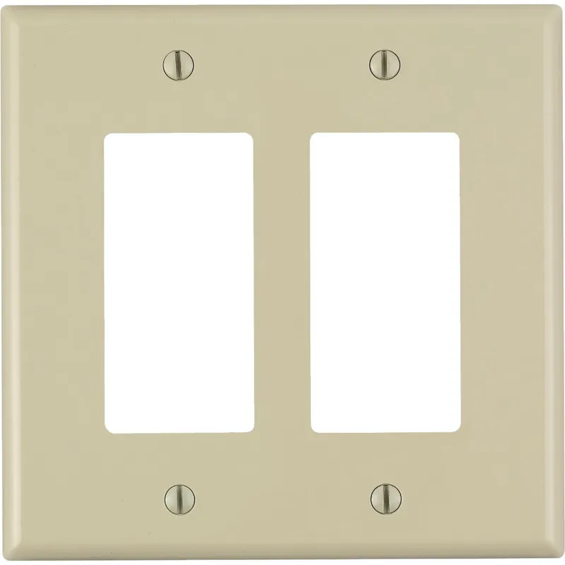 Leviton 001-88602-00W Decora 2-Gang Plastic Oversized Rocker Decorator Wall Plate White