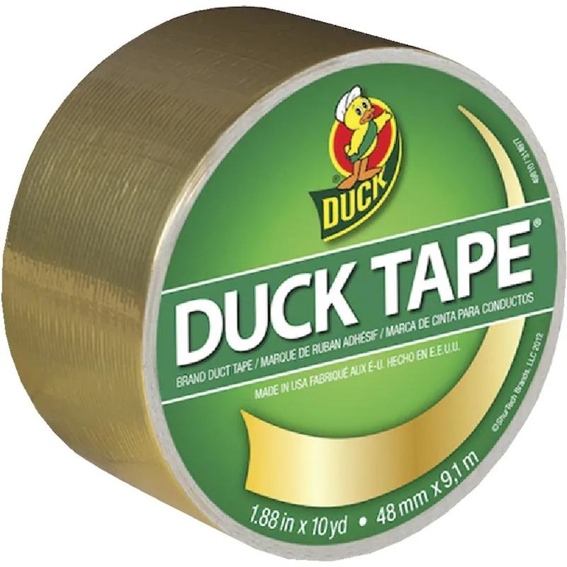 Duck Brand 280748 Duct Tape 1.88 In. x 10 Yd. Printed Duct Tape Gold Metallic