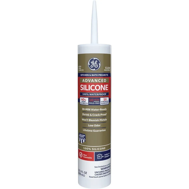 GE 2812562 Advanced Silicone 2 Kitchen & Bath Sealant Clear 10.1 Oz.