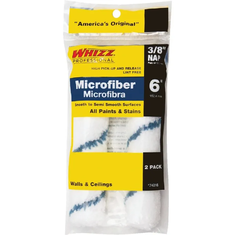 Whizz 74016 Xtra Sorb 6 In. x 3/8 In. Microfiber Roller Cover (2-Pack)