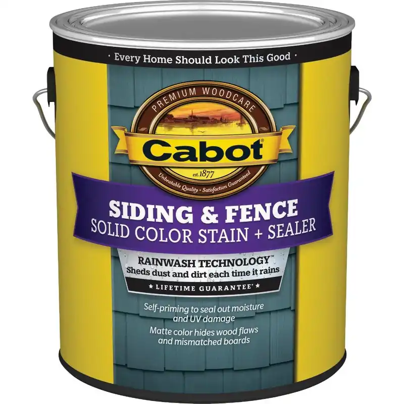 Cabot 140.0000812.007 Solid Color Acrylic Siding & Fence Exterior Stain 1 Gal.