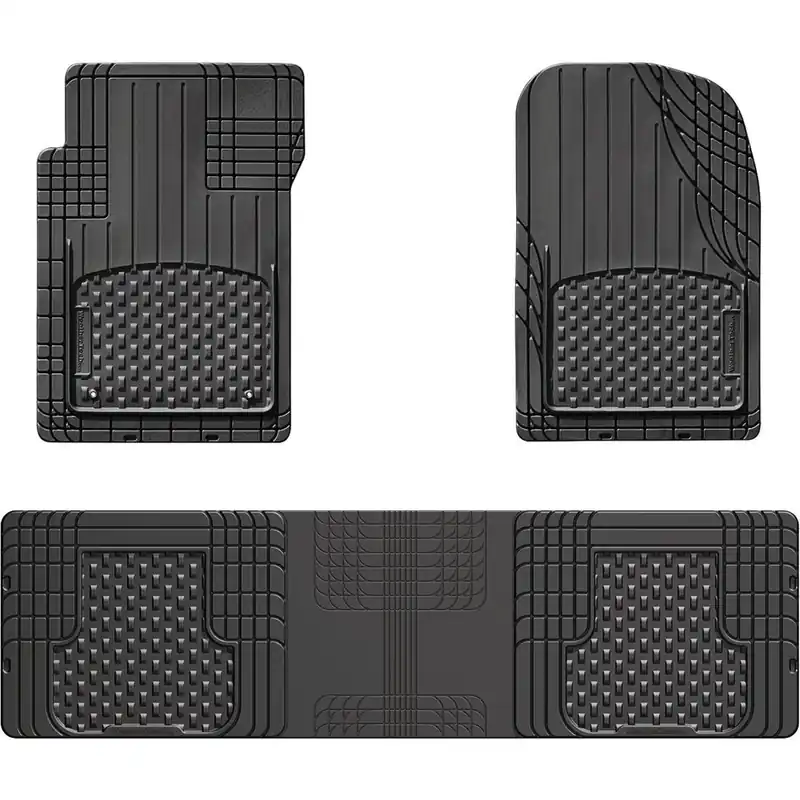 WeatherTech 11AVMOTHSB Trim-to-Fit Black Rubber Floor Mat (3-Piece)
