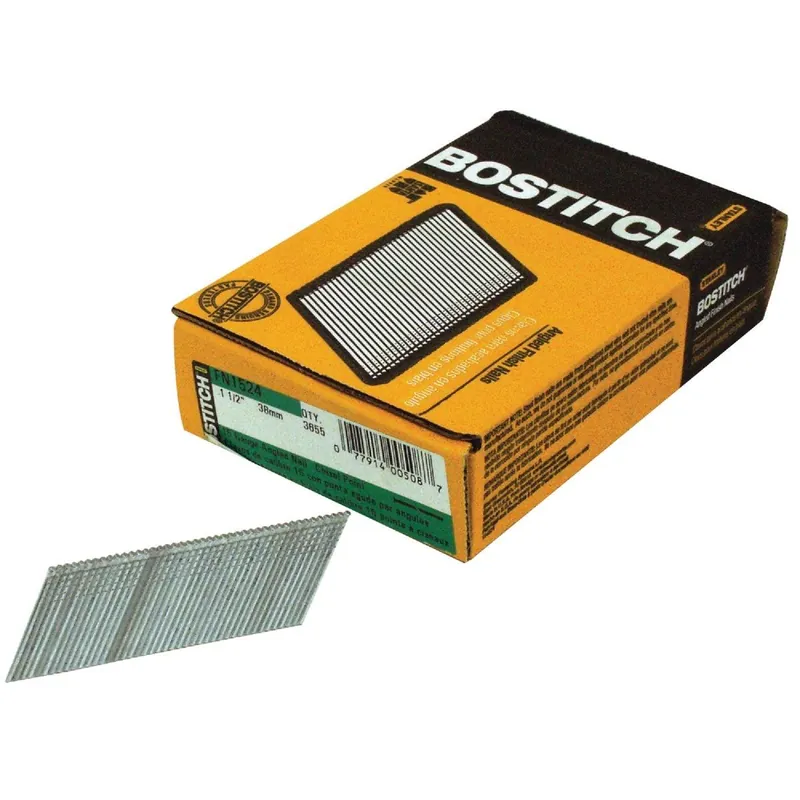 Bostitch FN1536 15-Gauge Coated 25 Degree FN-Style Angled Finish Nail 2-1/4 In. 3655 Ct.