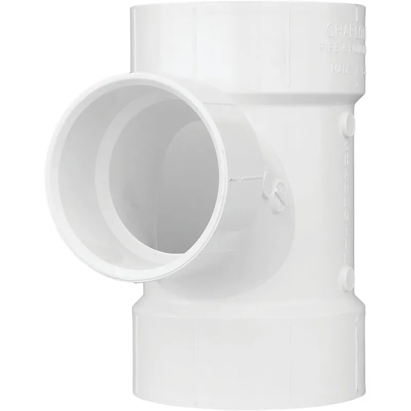 Charlotte Pipe PVC014010600HA 3 In. Sch 30 x 1-1/2 Sch 40 Reducing Sanitary PVC Tee