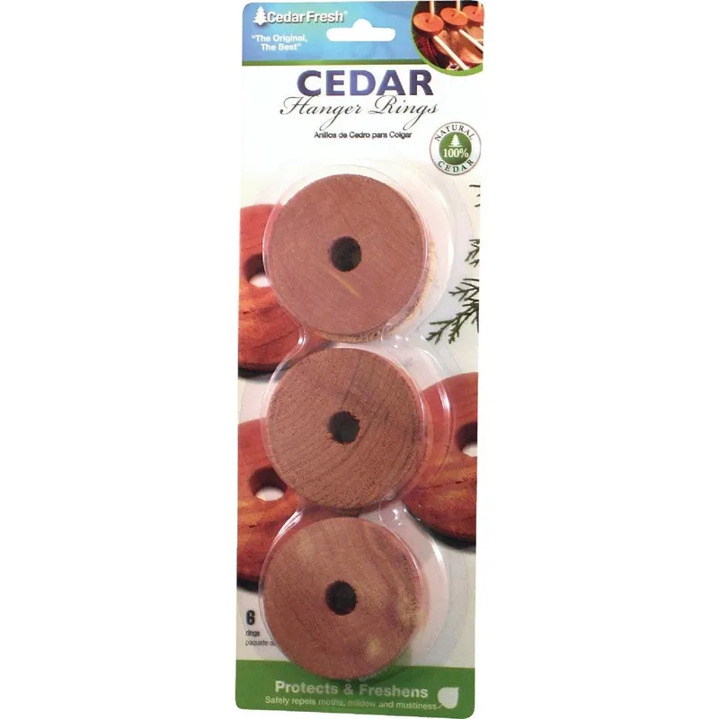 Cedar Fresh HH14306 Cedar Hanger Rings 0.375 In. H. x 2 In. Dia. (6-Pack)