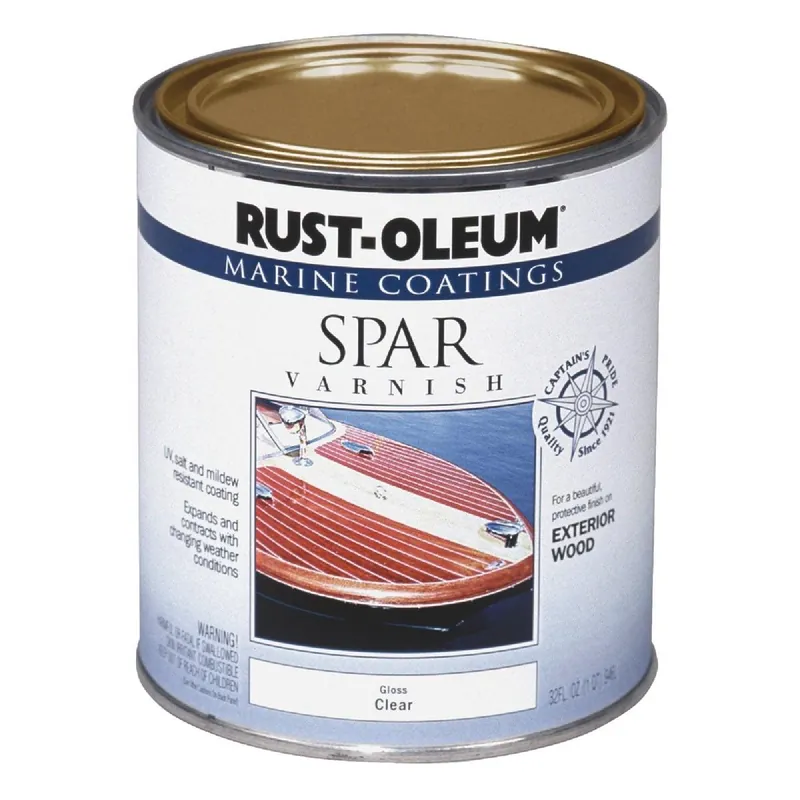 Rust-Oleum 207008 Gloss Marine Spar Exterior Varnish Quart