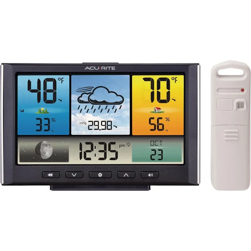 Acurite 02098 Acu-Rite Indoor/Outdoor Temperature & Humidity Tabletop or Wall-Mountable Weather Station