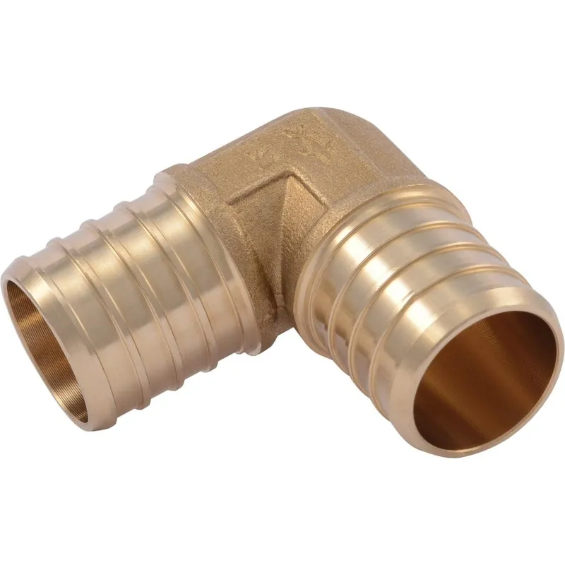 SharkBite UC260LFA Barb 90 Deg. Brass PEX Elbow (1/4 Bend)