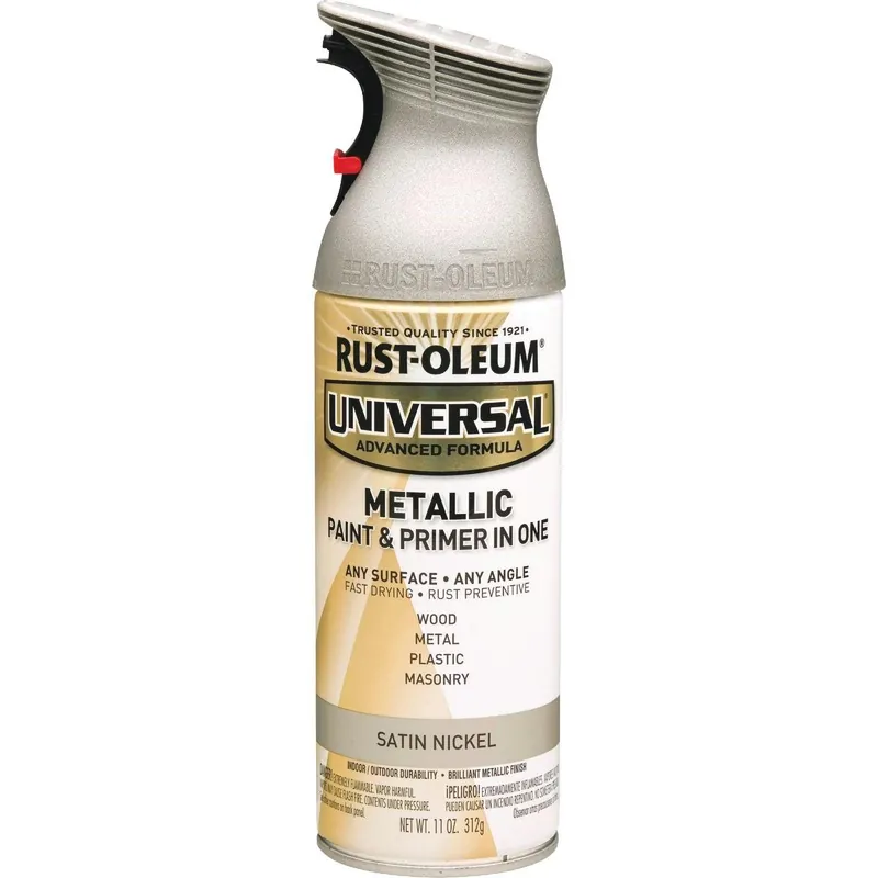 Rust-Oleum 249130 Universal 11 Oz. Metallic Satin Nickel Paint