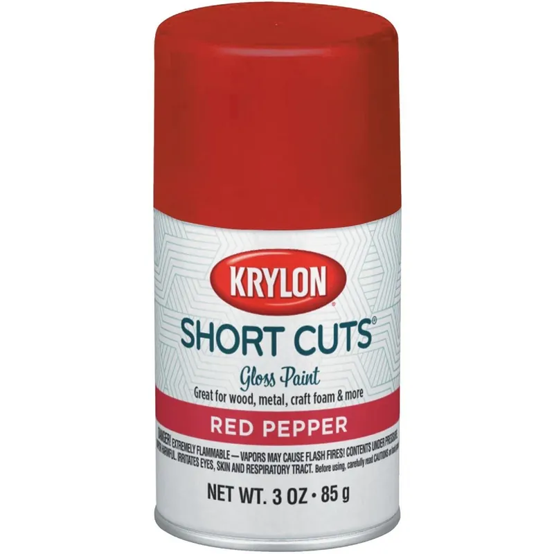 Krylon SCS-033 High-Gloss Enamel Spray Paint Red Pepper