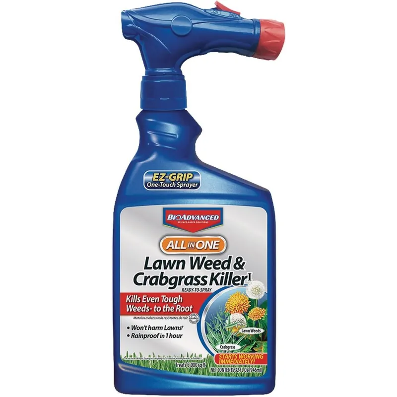BioAdvanced 704080A All-in-1 32 Oz. Ready To Spray Crabgrass & Weed Killer
