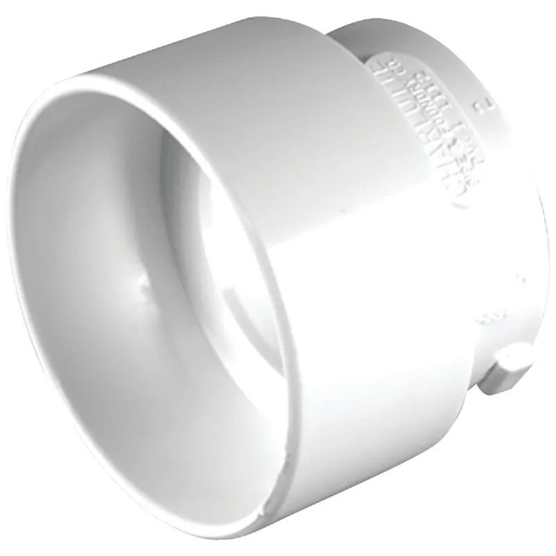 Charlotte Pipe PVC011120600HA 3 In. Sch 30 SPG x 1-1/2 In. Sch 40 Hub DWV Reducing PVC Bushing