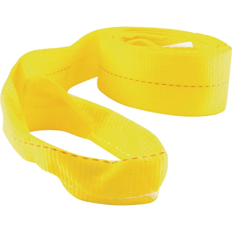 Erickson 59703 2 In. x 20 Ft. 4500 Lb. Safe Work Load Polyester Tow Strap with Loops Yellow