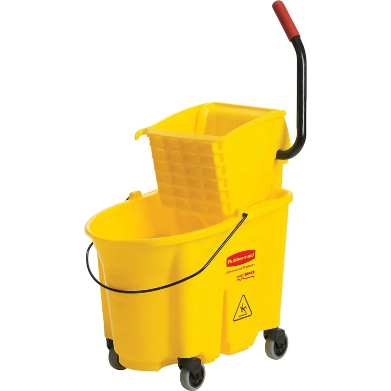 Rubbermaid 1887305 Commercial WaveBrake 35 Qt. Side Press Combo Mop Bucket