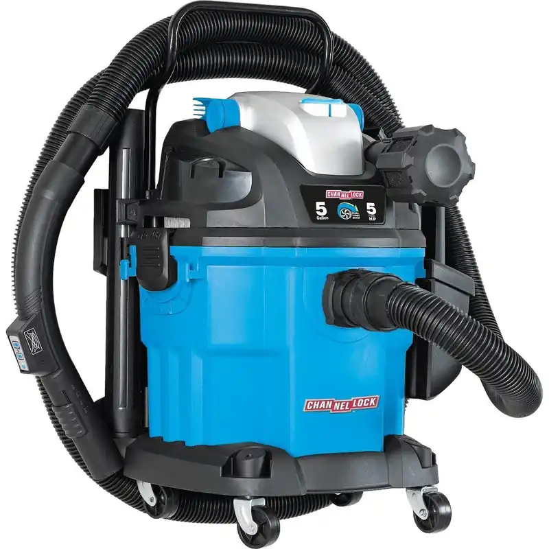 Channellock VWM510.CL 5 Gal. 5.0-Peak HP Wall Mount Wet/Dry Vacuum
