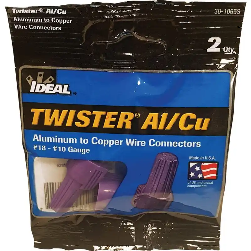 Ideal Industries 30-1065S Large Purple Aluminum to Copper Wire Connector (2-Pack)