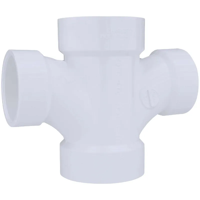 Charlotte Pipe PVC004290600HA Reducing Double Sanitary PVC Tee