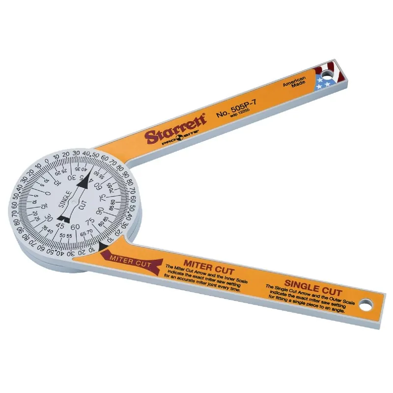 Starrett 505P-7 Plastic Miter Protractor
