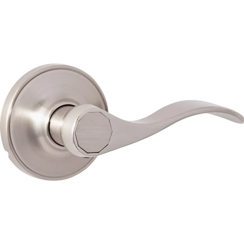 Steel Pro LC2X203B Brushed Nickel Wave Passage Door Lever