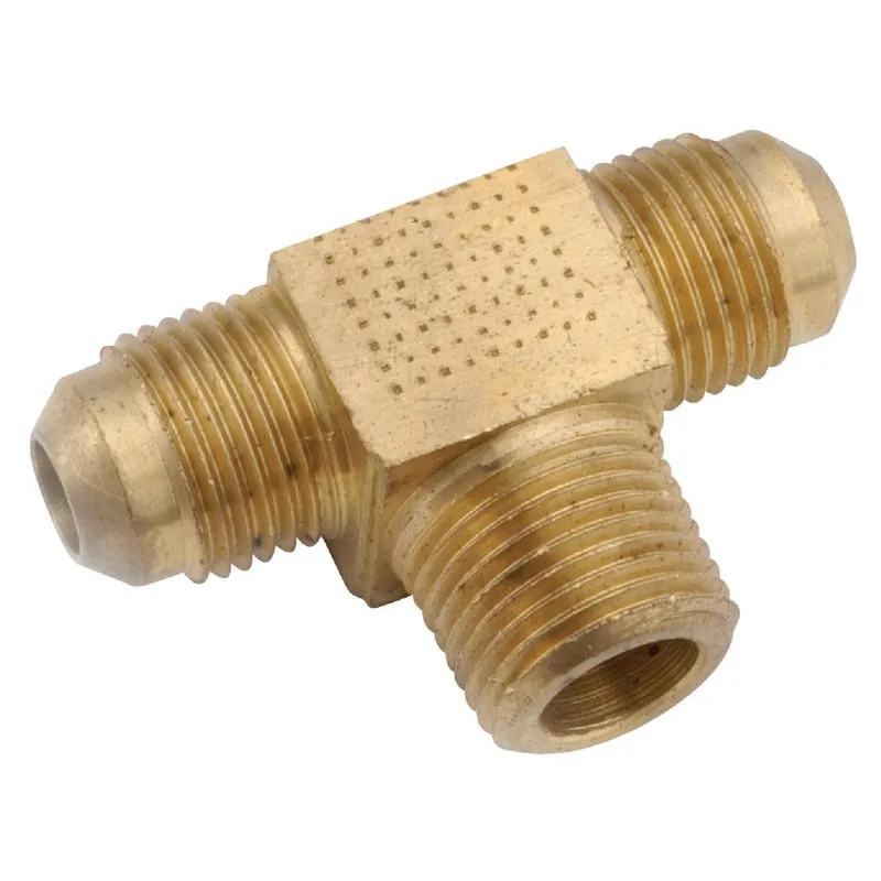 Anderson Metals 754045-0806 1/2 In. x 1/2 In. x 3/8 In. MPT Flare Brass Tee