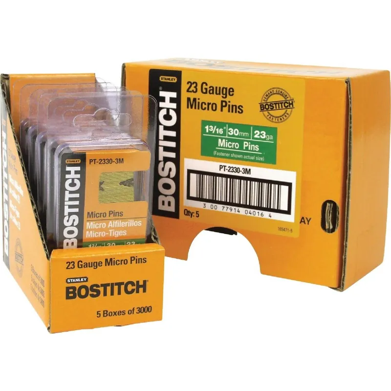 Bostitch PT-2330-3M 23-Gauge Coated Pin Nail 1-3/16 In. (3000 Ct.)