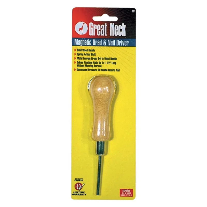 Great Neck BD1 Brad and Nail Driver with Wood Handle
