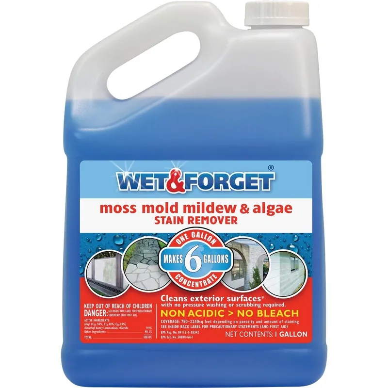 Wet & Forget 800006 Liquid Concentrate Moss, Mold, Mildew, & Algae Stain Remover