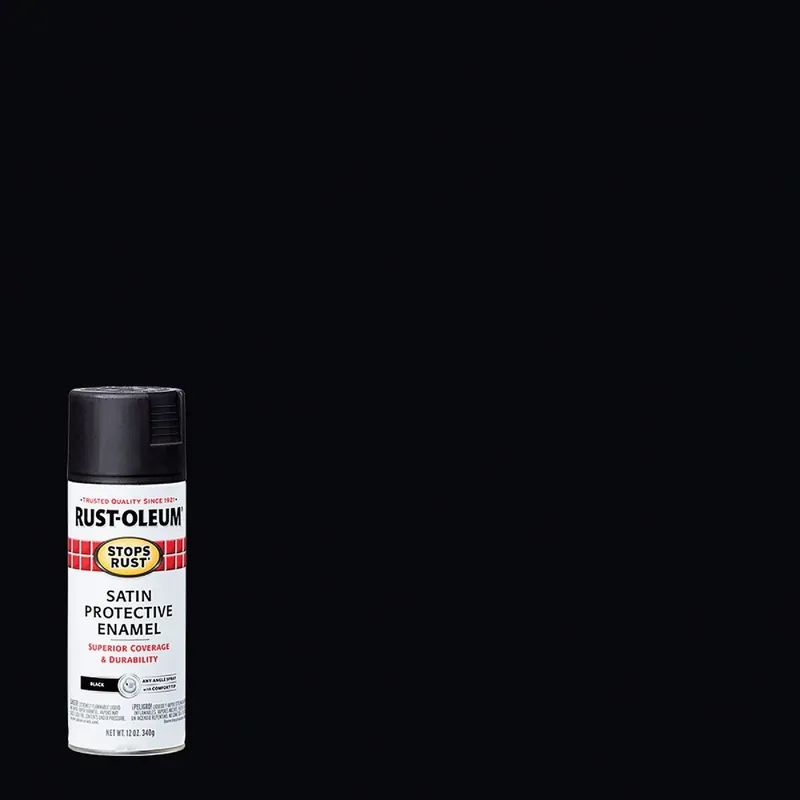 Rust-Oleum 7777830 Stops Rust Decor 12 Oz. Satin Spray Paint Black