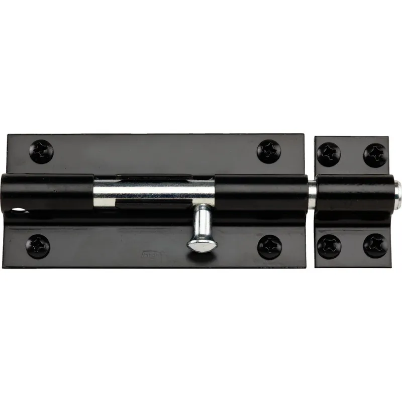 National N152133 Door Barrel Bolt 8 In. Black